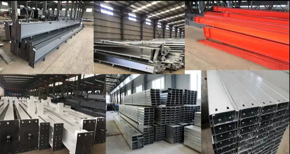 Q235 স্টিল গ্রেড এবং স্যান্ডউইচ প্যানেল দেয়াল সহ টেকসই ফ্যাব্রিক স্টিল স্ট্রাকচার কর্মশালা