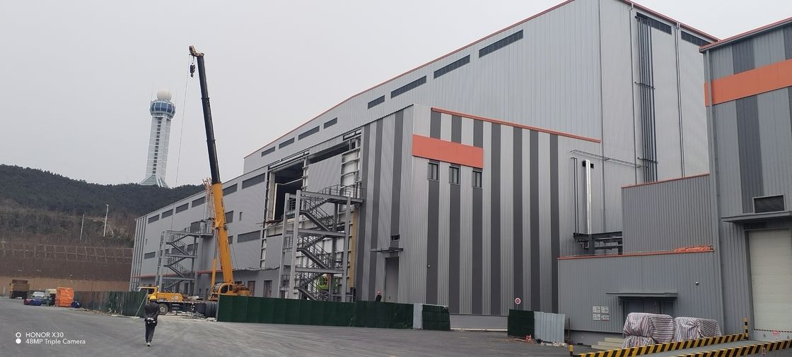 OEM ফার্মাসিউটিক্যাল লজিস্টিক প্রিফ্যাব্রিকেটেড মেটাল বিল্ডিং H সেকশন পোর্টাল ফ্রেম বিল্ডিং ইস্পাত কাঠামো